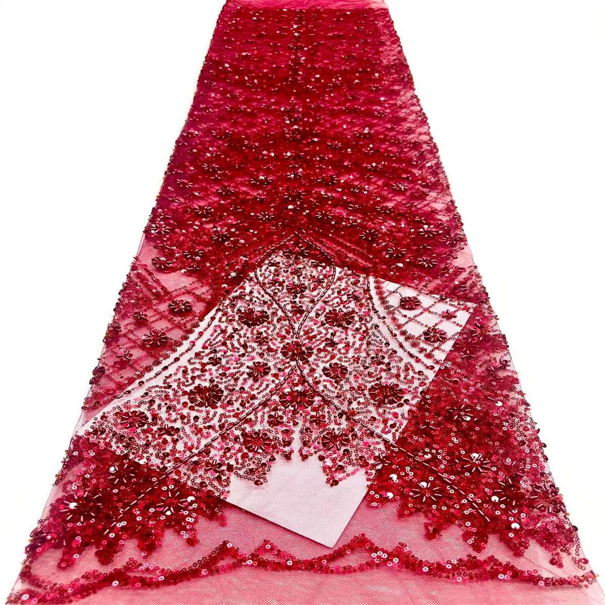 Beaded Tulle Fabric - 5 Yards | COD HN750