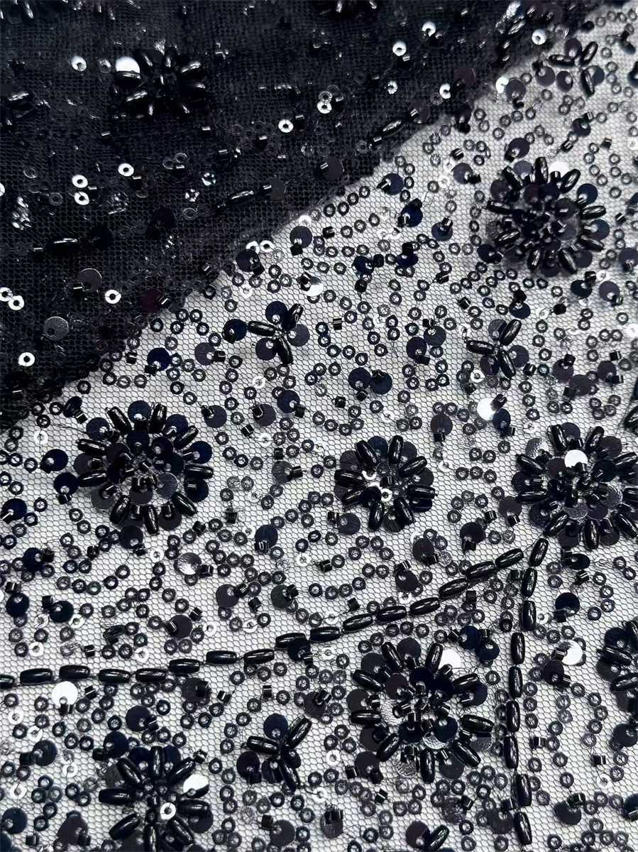 Beaded Tulle Fabric - 5 Yards | COD HN750