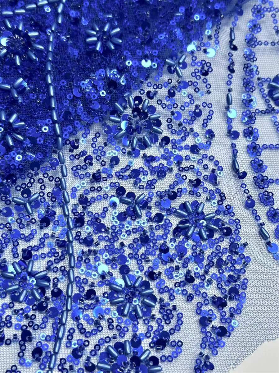 Beaded Tulle Fabric - 5 Yards | COD HN750