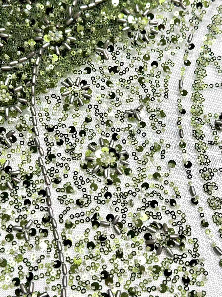 Beaded Tulle Fabric - 5 Yards | COD HN750
