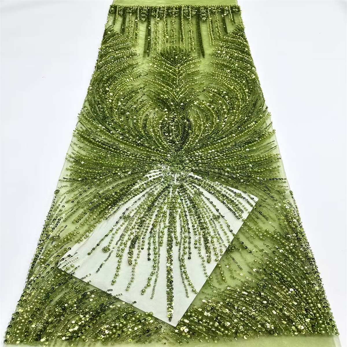 Beaded Tulle Fabric - 5 Yards | COD HN752