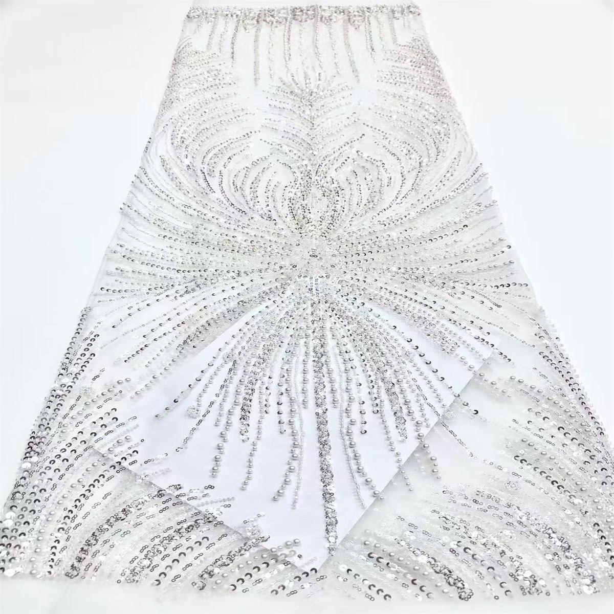 Beaded Tulle Fabric - 5 Yards | COD HN752