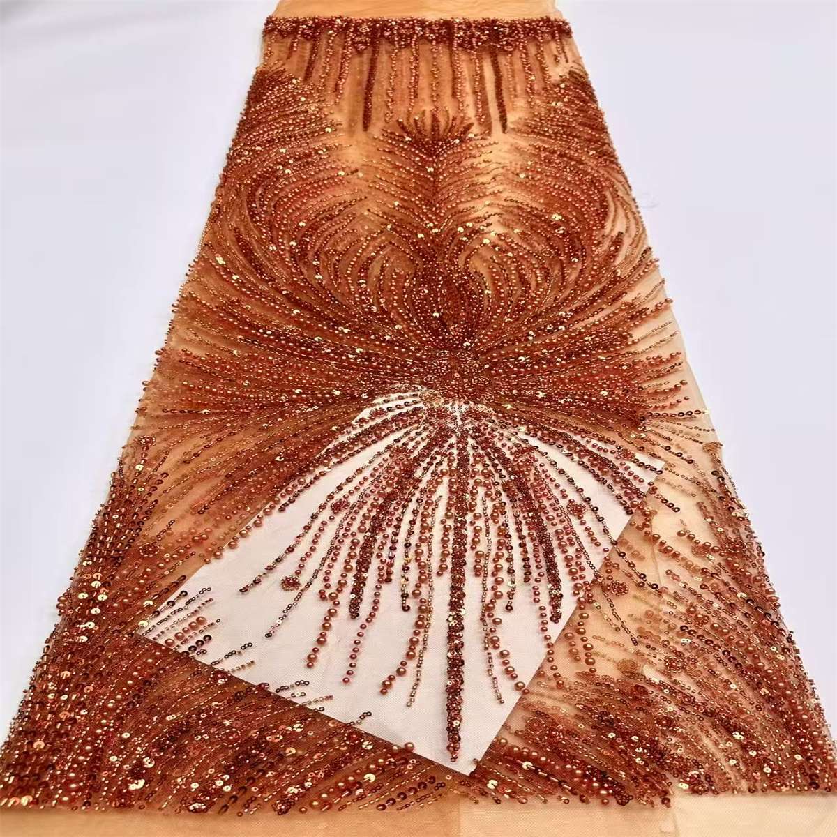Beaded Tulle Fabric - 5 Yards | COD HN752