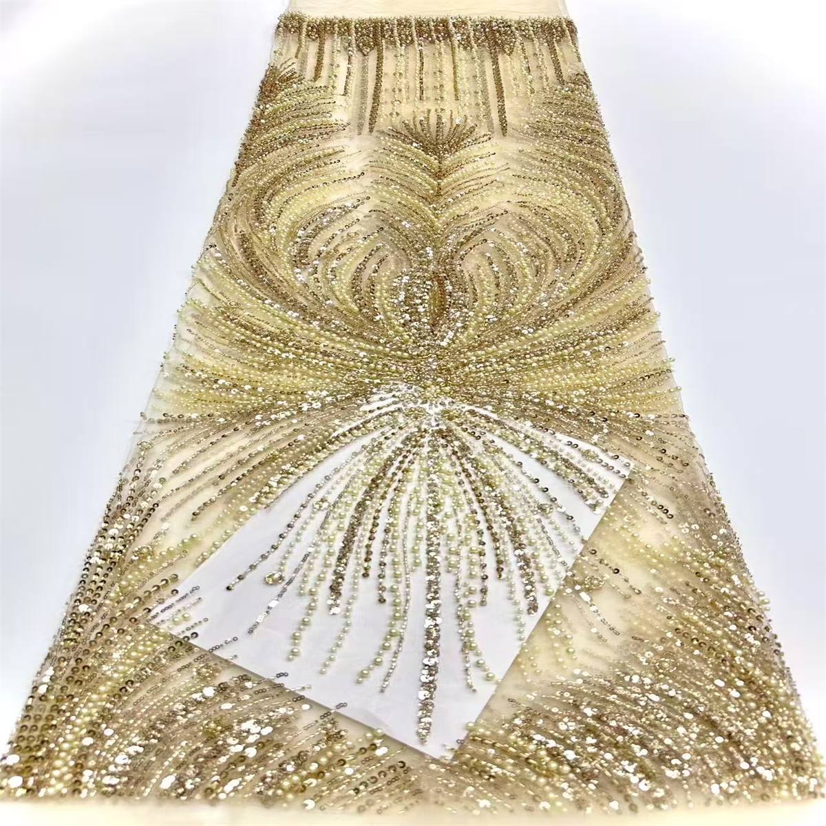 Beaded Tulle Fabric - 5 Yards | COD HN752