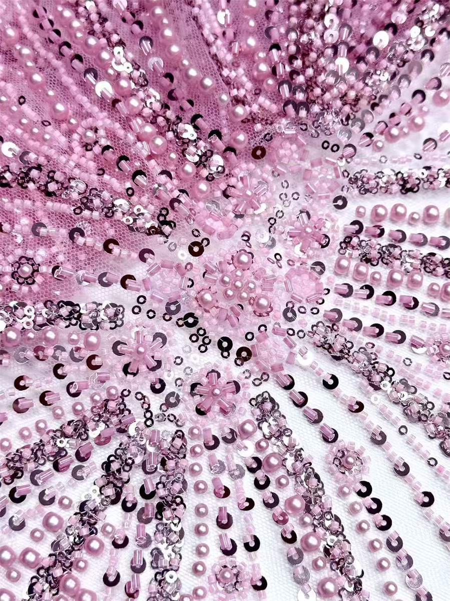 Beaded Tulle Fabric - 5 Yards | COD HN752