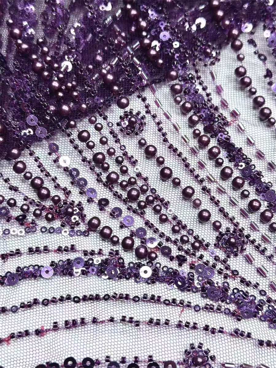 Beaded Tulle Fabric - 5 Yards | COD HN752