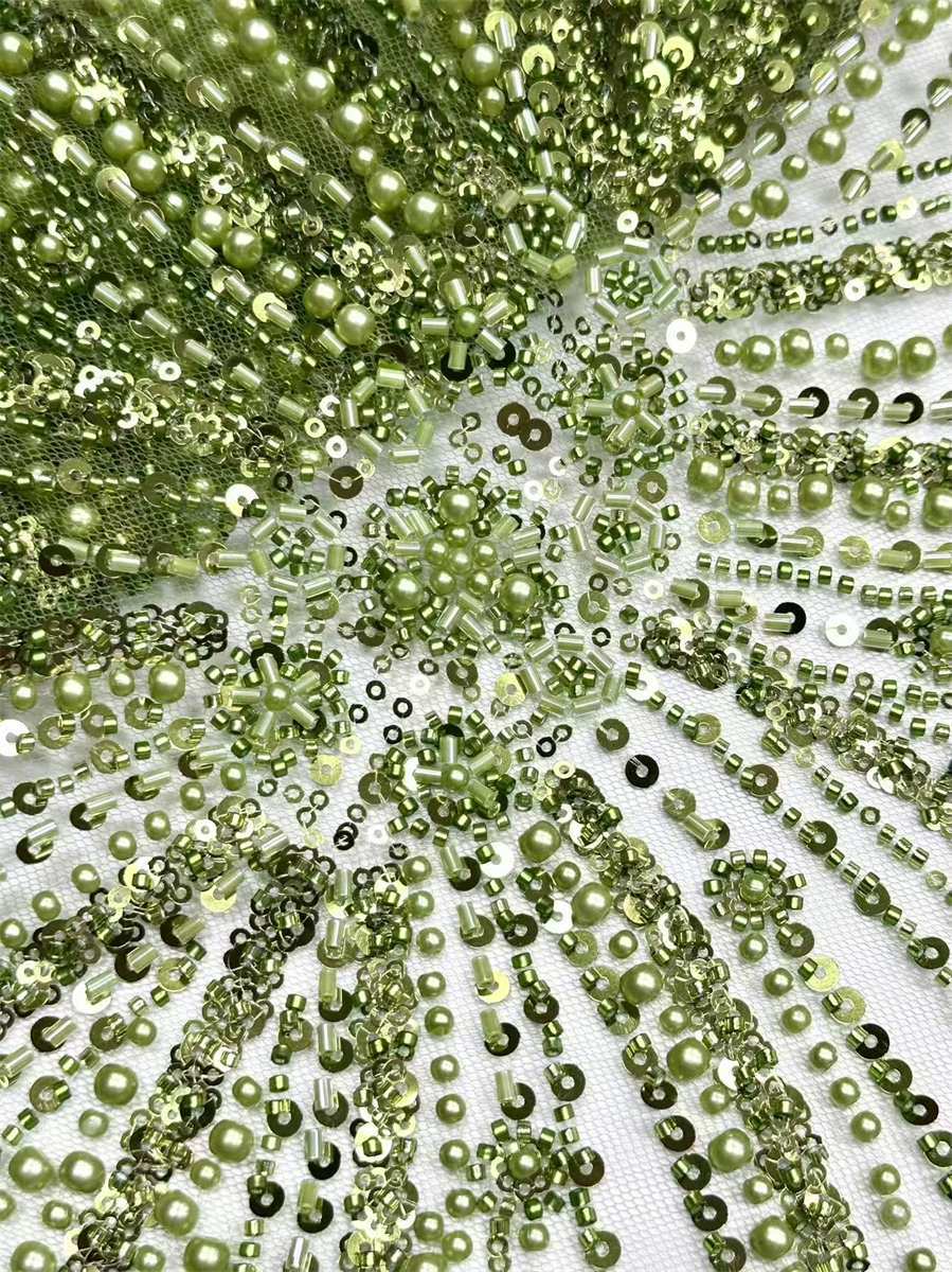 Beaded Tulle Fabric - 5 Yards | COD HN752