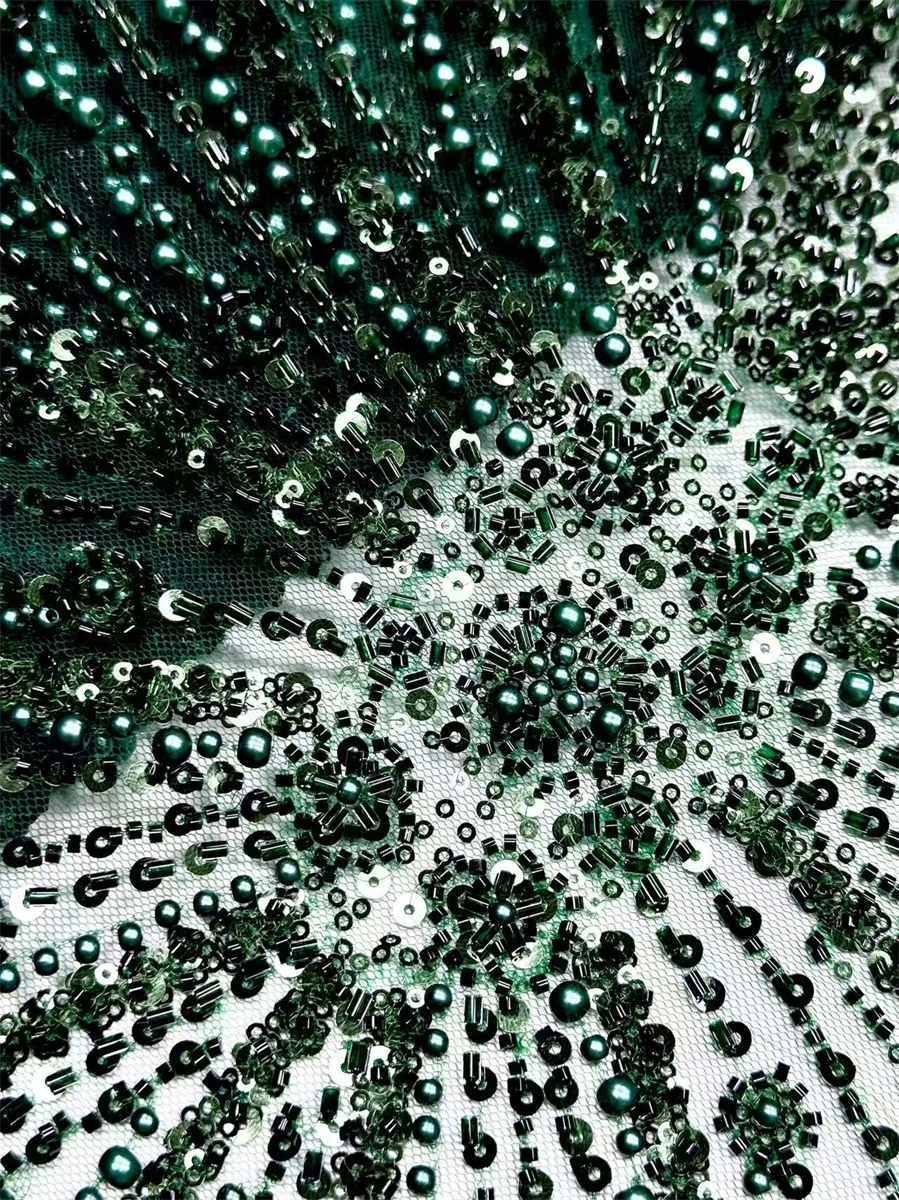 Beaded Tulle Fabric - 5 Yards | COD HN752