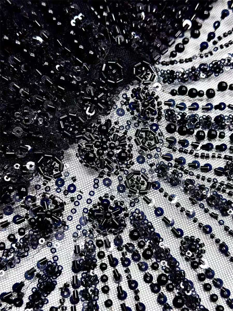 Beaded Tulle Fabric - 5 Yards | COD HN752
