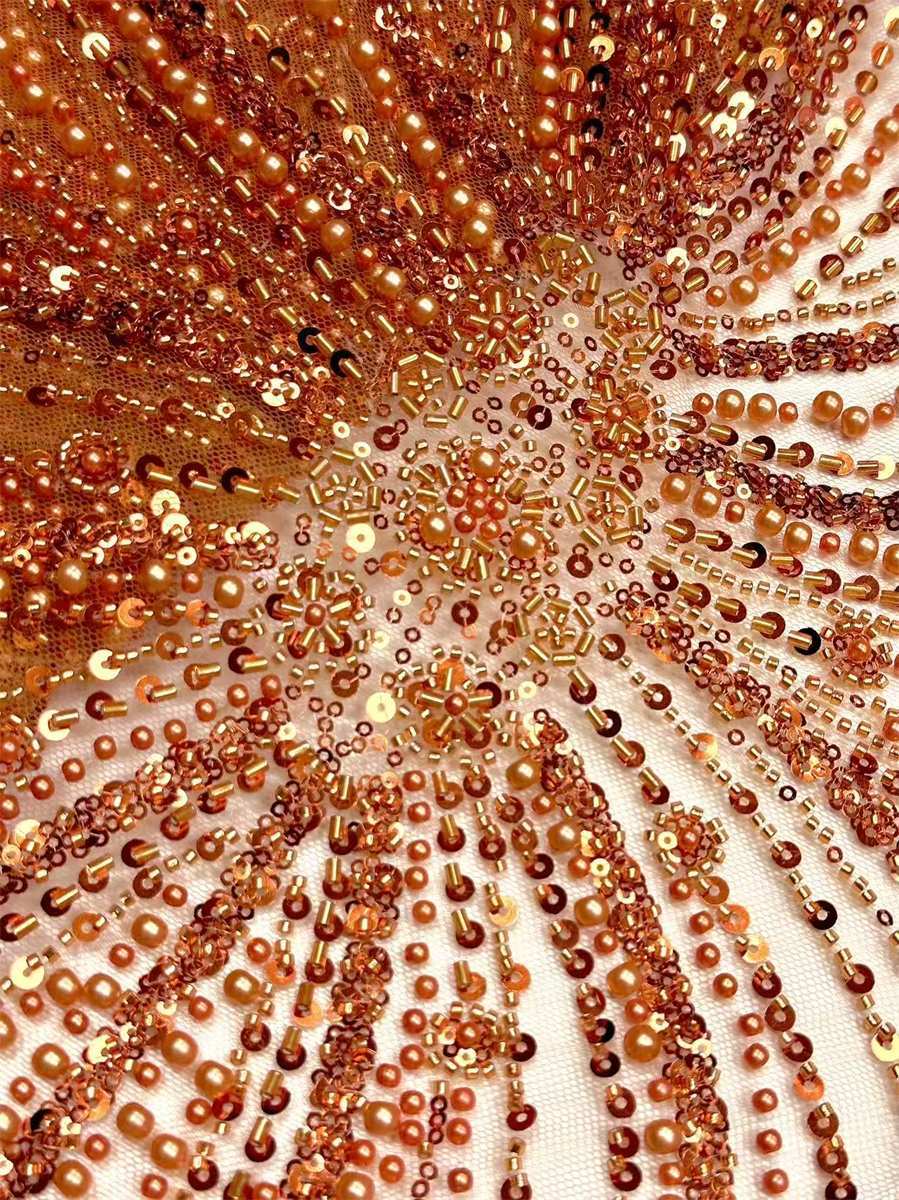 Beaded Tulle Fabric - 5 Yards | COD HN752