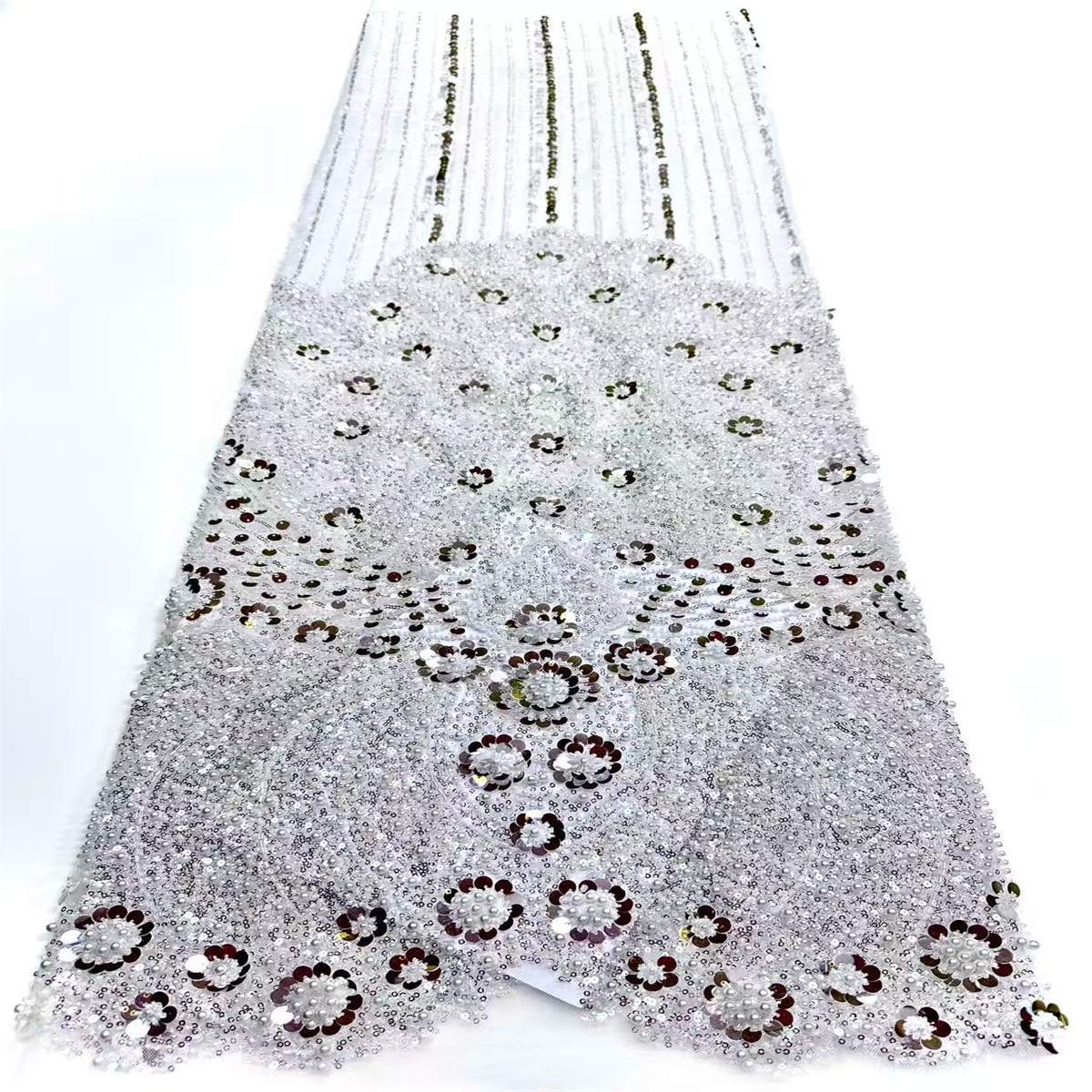 Beaded Tulle Fabric - 5 Yards | COD HN753