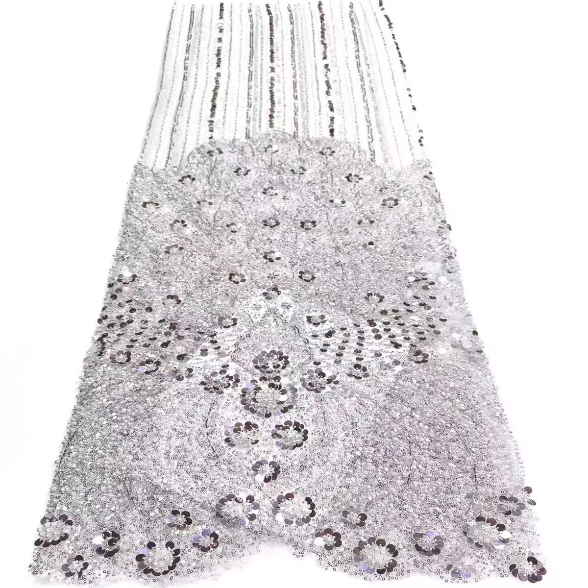 Beaded Tulle Fabric - 5 Yards | COD HN753