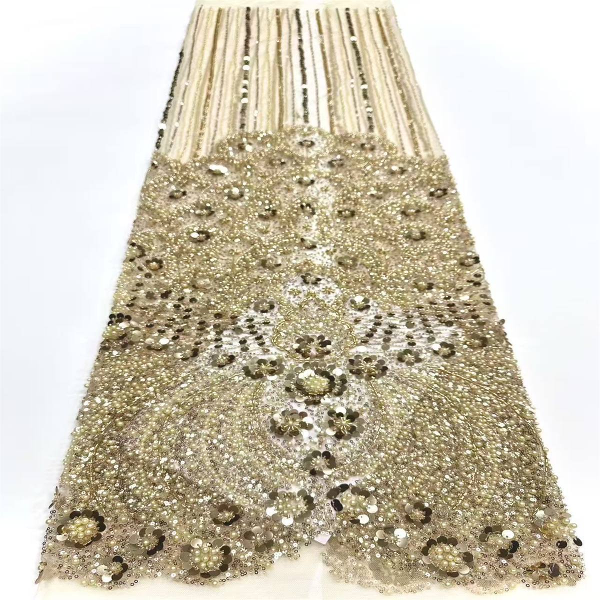 Beaded Tulle Fabric - 5 Yards | COD HN753