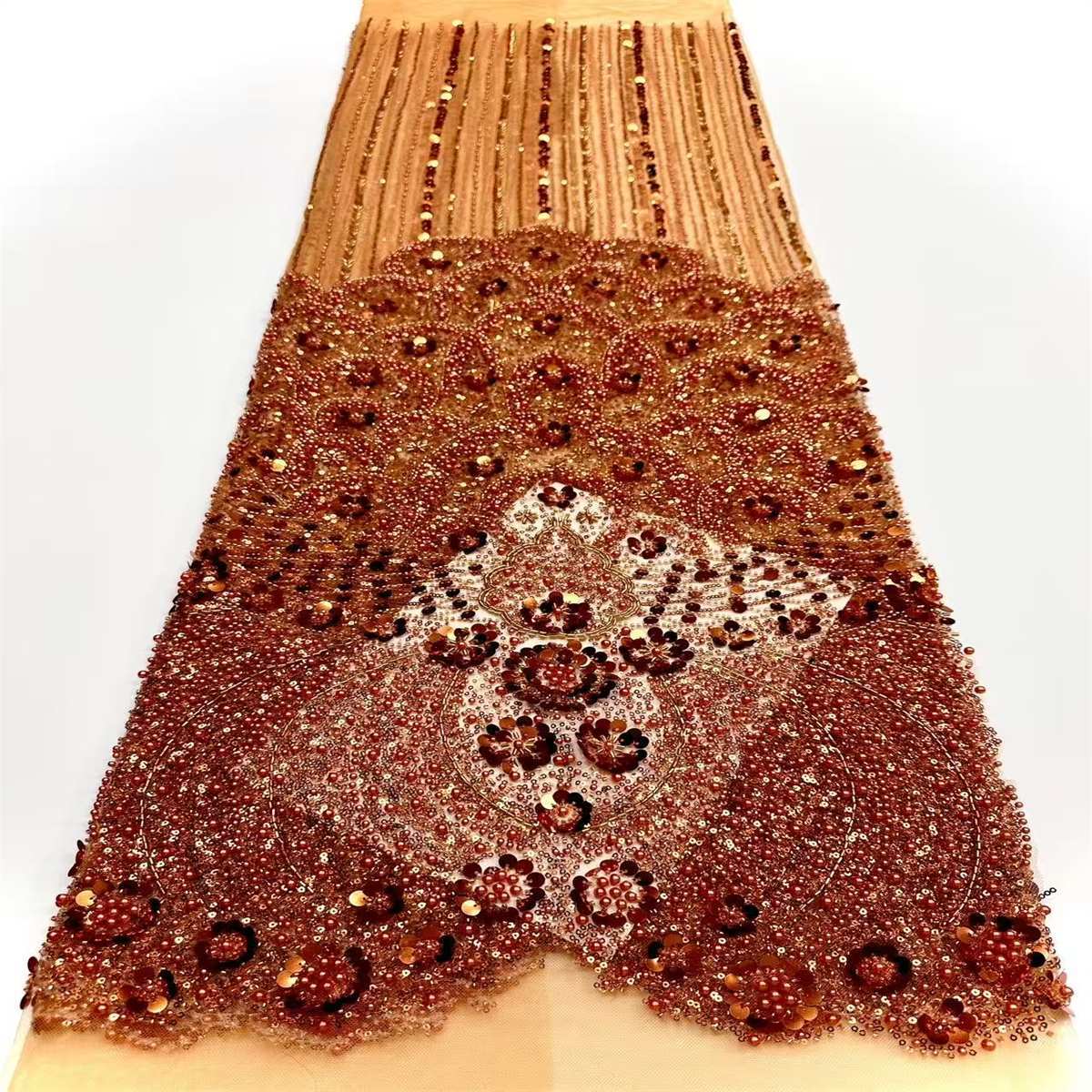 Beaded Tulle Fabric - 5 Yards | COD HN753