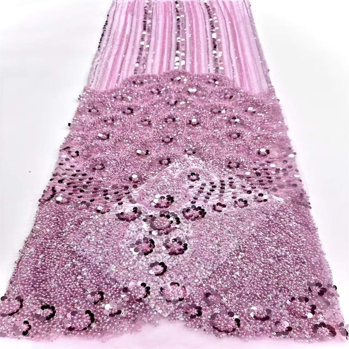 Beaded Tulle Fabric - 5 Yards | COD HN753