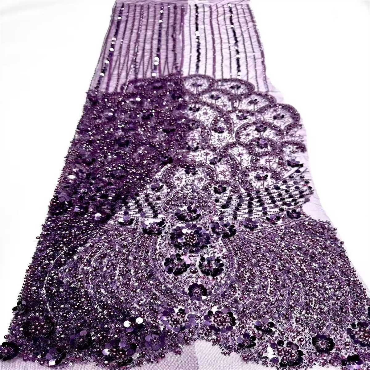 Beaded Tulle Fabric - 5 Yards | COD HN753