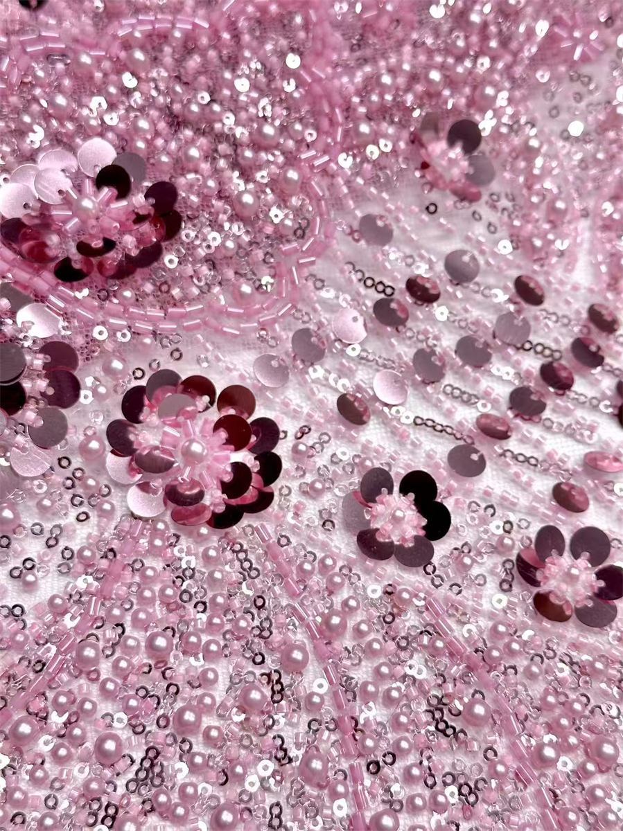 Beaded Tulle Fabric - 5 Yards | COD HN753
