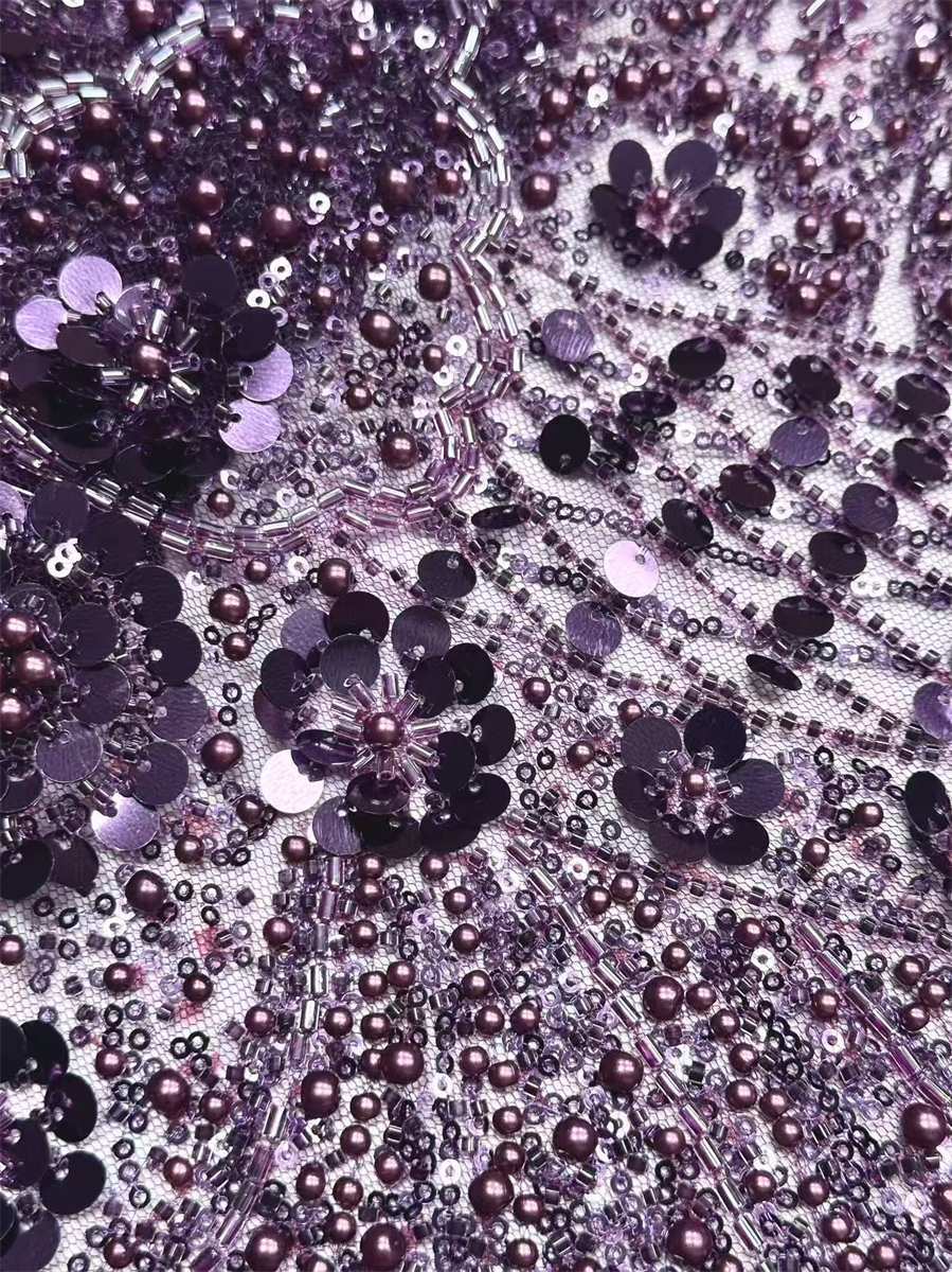 Beaded Tulle Fabric - 5 Yards | COD HN753