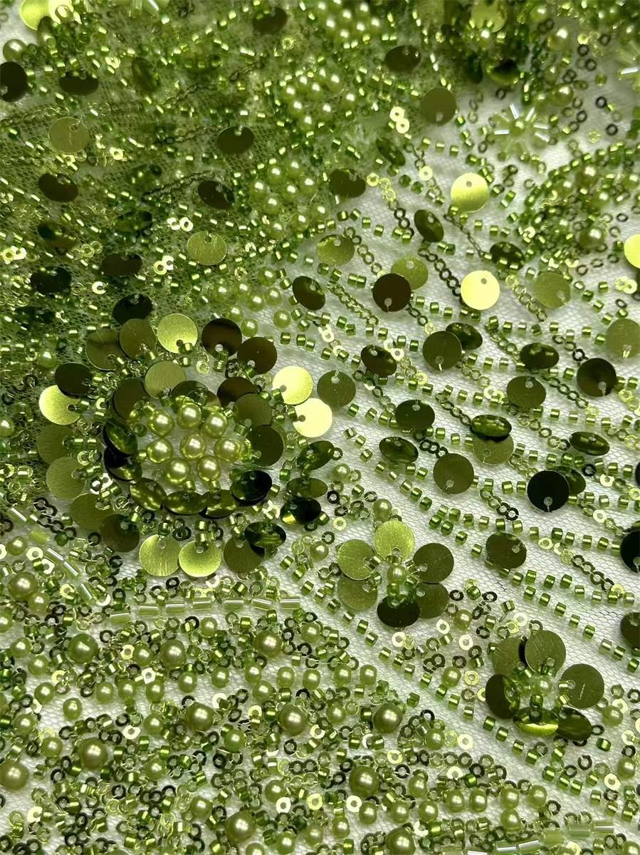 Beaded Tulle Fabric - 5 Yards | COD HN753
