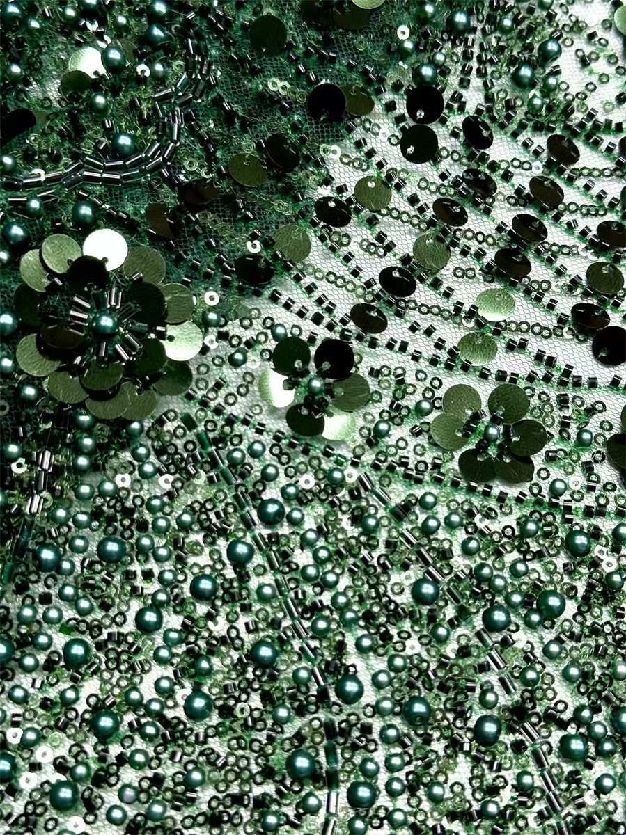 Beaded Tulle Fabric - 5 Yards | COD HN753