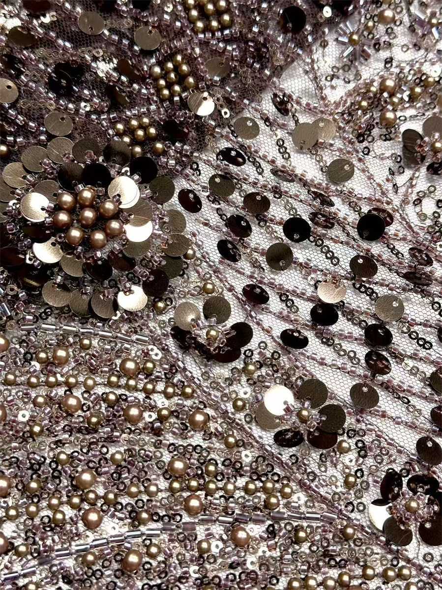 Beaded Tulle Fabric - 5 Yards | COD HN753