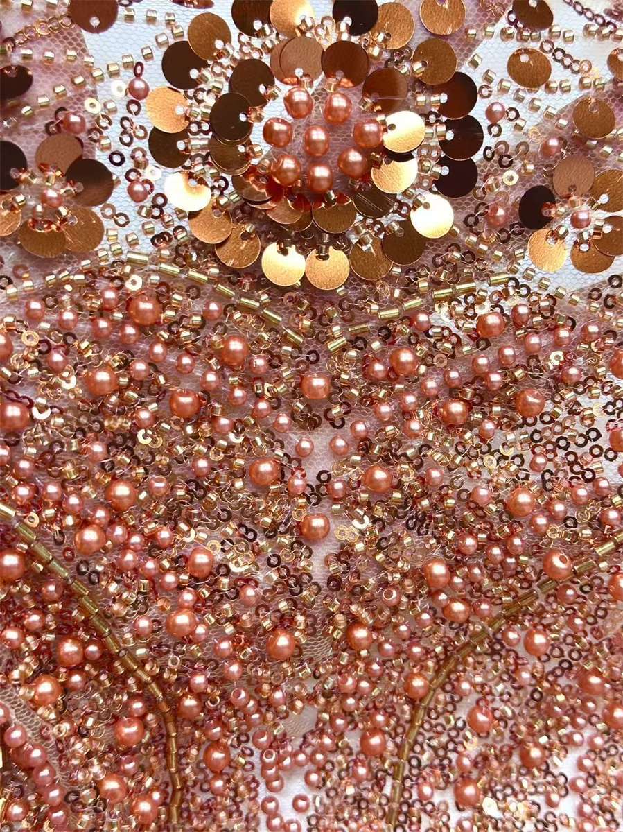 Beaded Tulle Fabric - 5 Yards | COD HN753