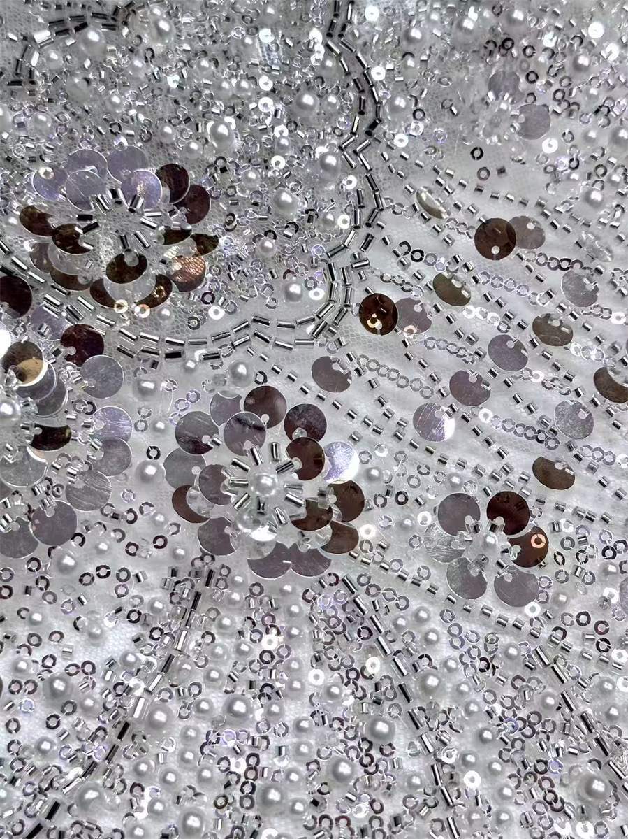Beaded Tulle Fabric - 5 Yards | COD HN753