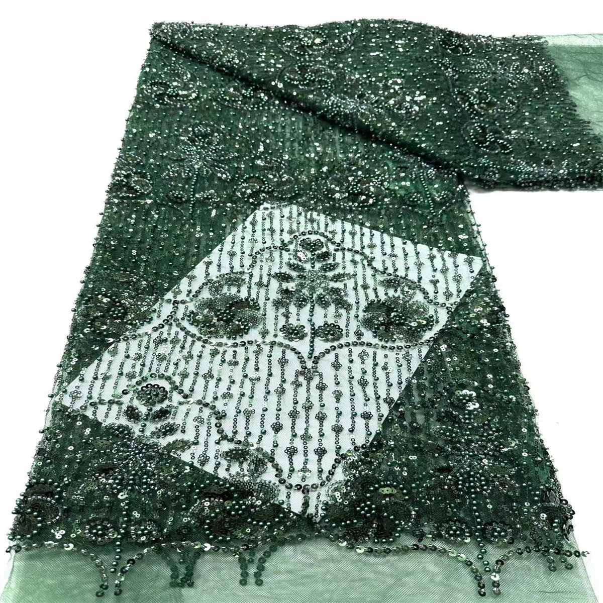 Beaded Tulle Fabric - 5 Yards | COD HN756