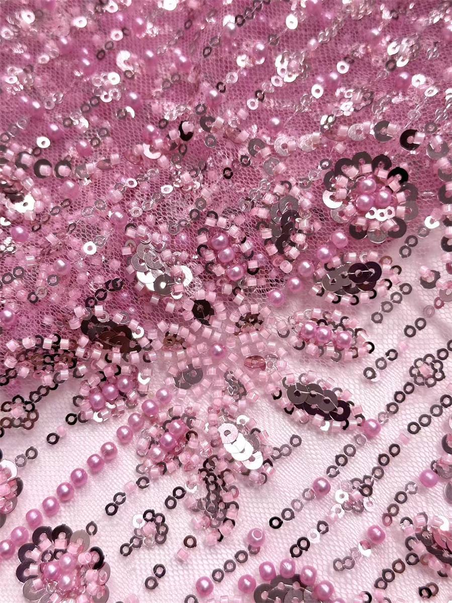Beaded Tulle Fabric - 5 Yards | COD HN756