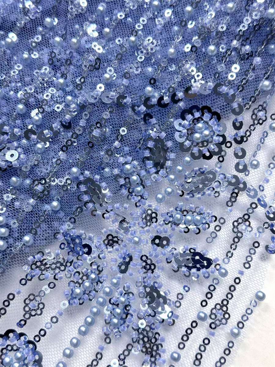 Beaded Tulle Fabric - 5 Yards | COD HN756
