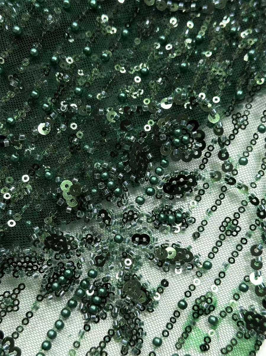 Beaded Tulle Fabric - 5 Yards | COD HN756