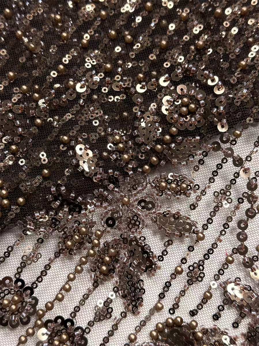 Beaded Tulle Fabric - 5 Yards | COD HN756