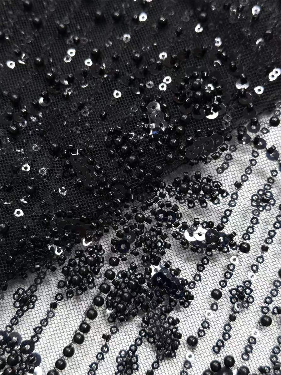 Beaded Tulle Fabric - 5 Yards | COD HN756