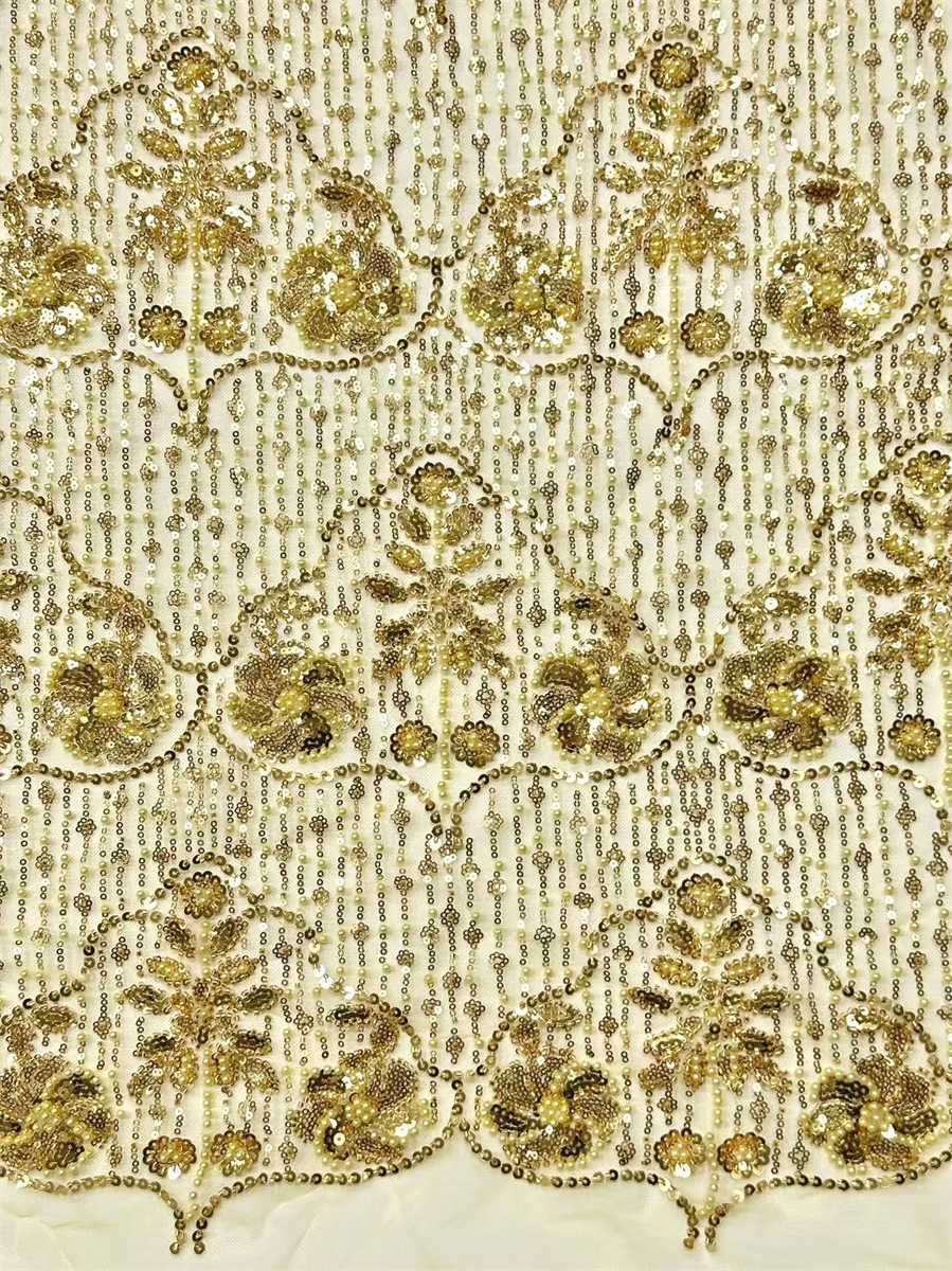 Beaded Tulle Fabric - 5 Yards | COD HN756