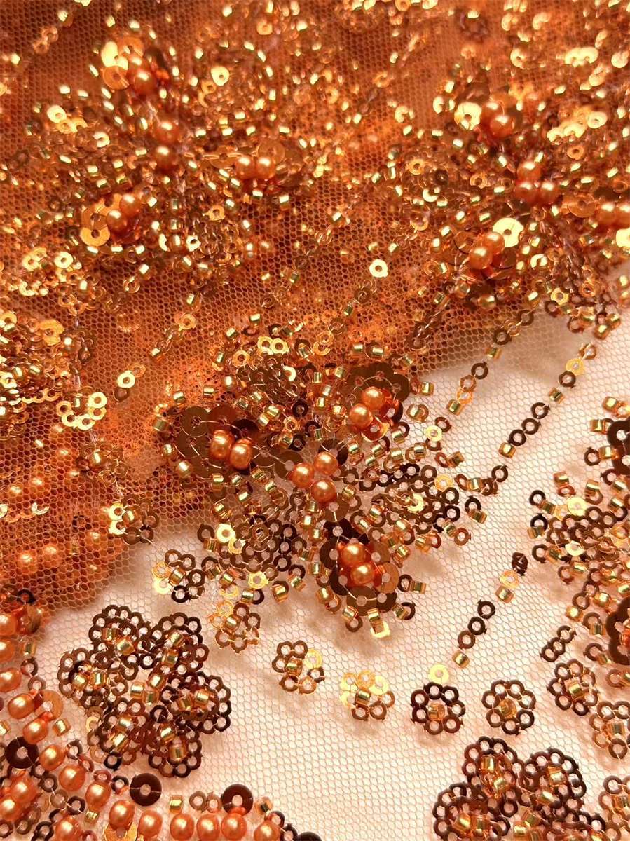 Beaded Tulle Fabric - 5 Yards | COD HN757