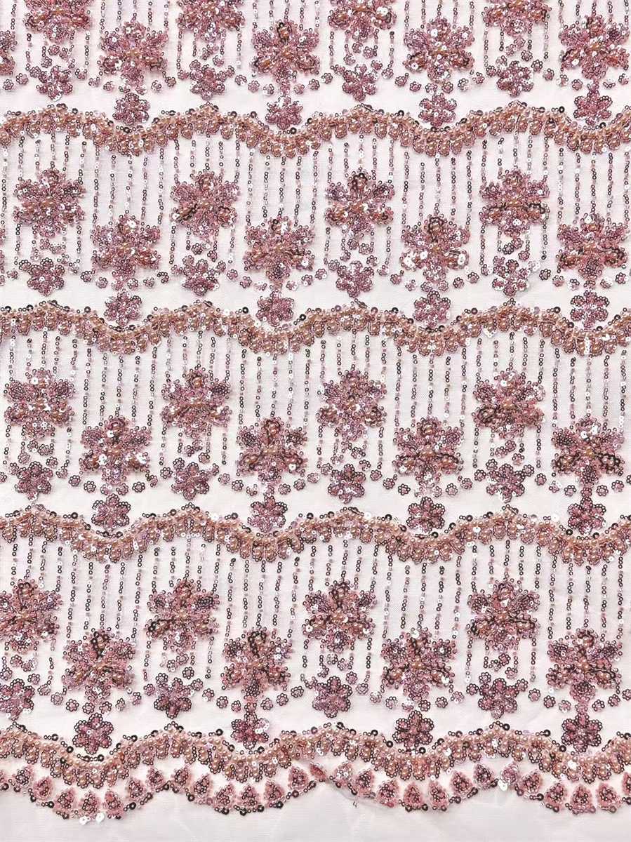 Beaded Tulle Fabric - 5 Yards | COD HN757