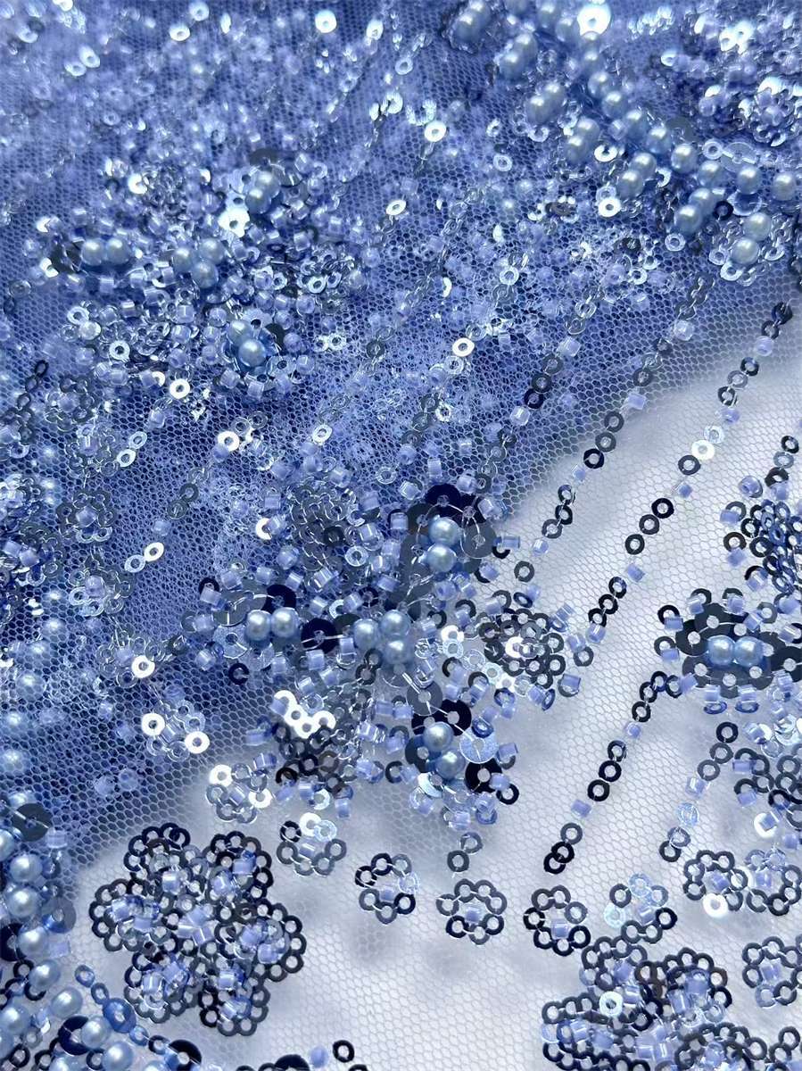 Beaded Tulle Fabric - 5 Yards | COD HN757