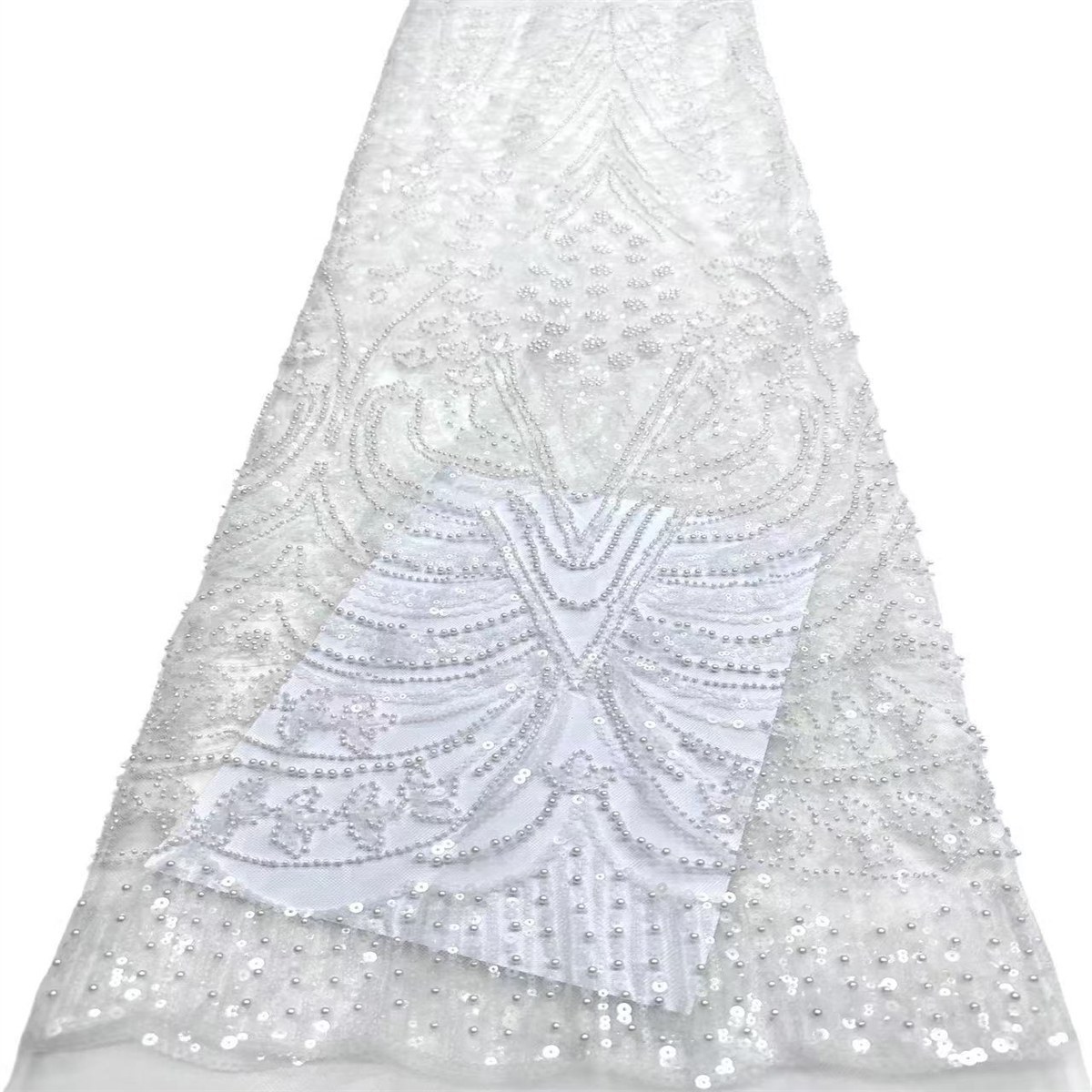 Beaded Tulle Fabric - 5 Yards | COD HN758