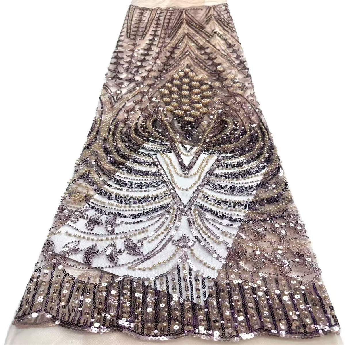 Beaded Tulle Fabric - 5 Yards | COD HN758