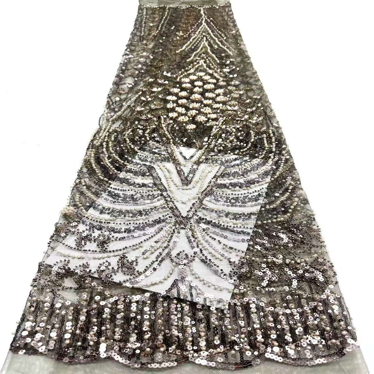 Beaded Tulle Fabric - 5 Yards | COD HN758