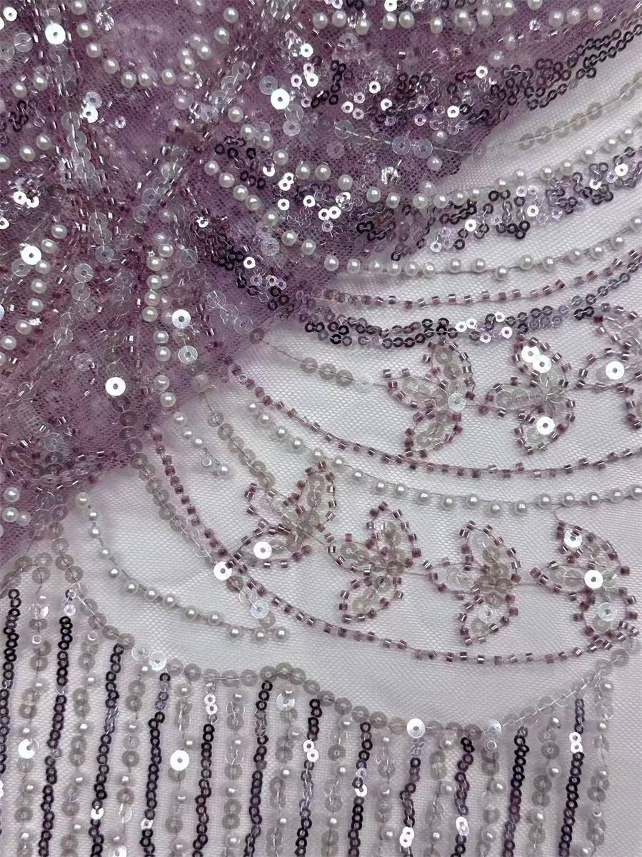 Beaded Tulle Fabric - 5 Yards | COD HN758