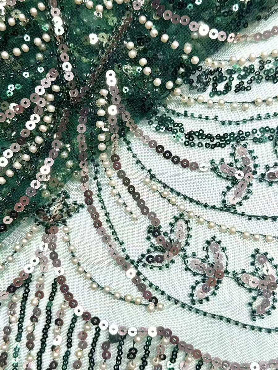 Beaded Tulle Fabric - 5 Yards | COD HN758
