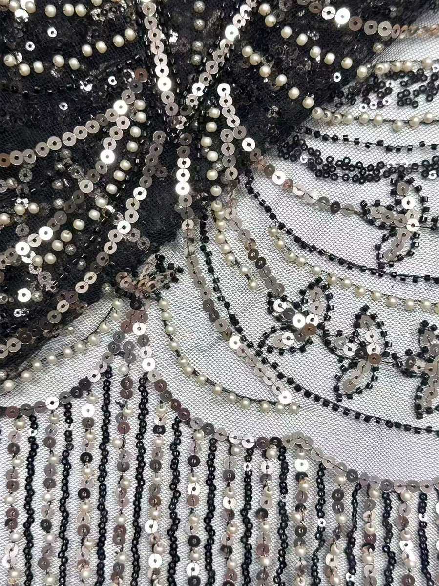 Beaded Tulle Fabric - 5 Yards | COD HN758