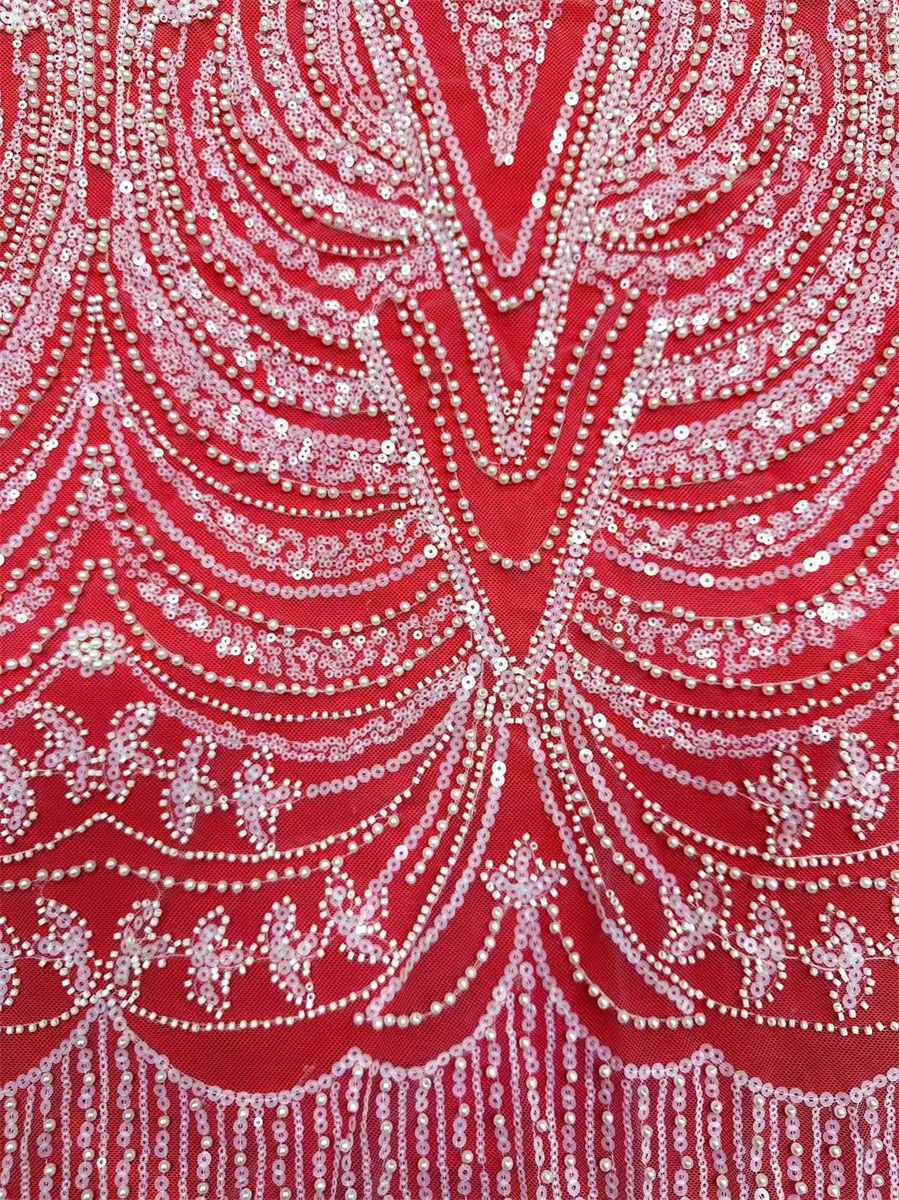Beaded Tulle Fabric - 5 Yards | COD HN758