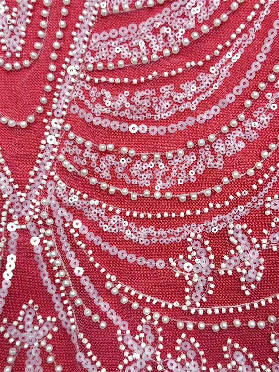 Beaded Tulle Fabric - 5 Yards | COD HN758