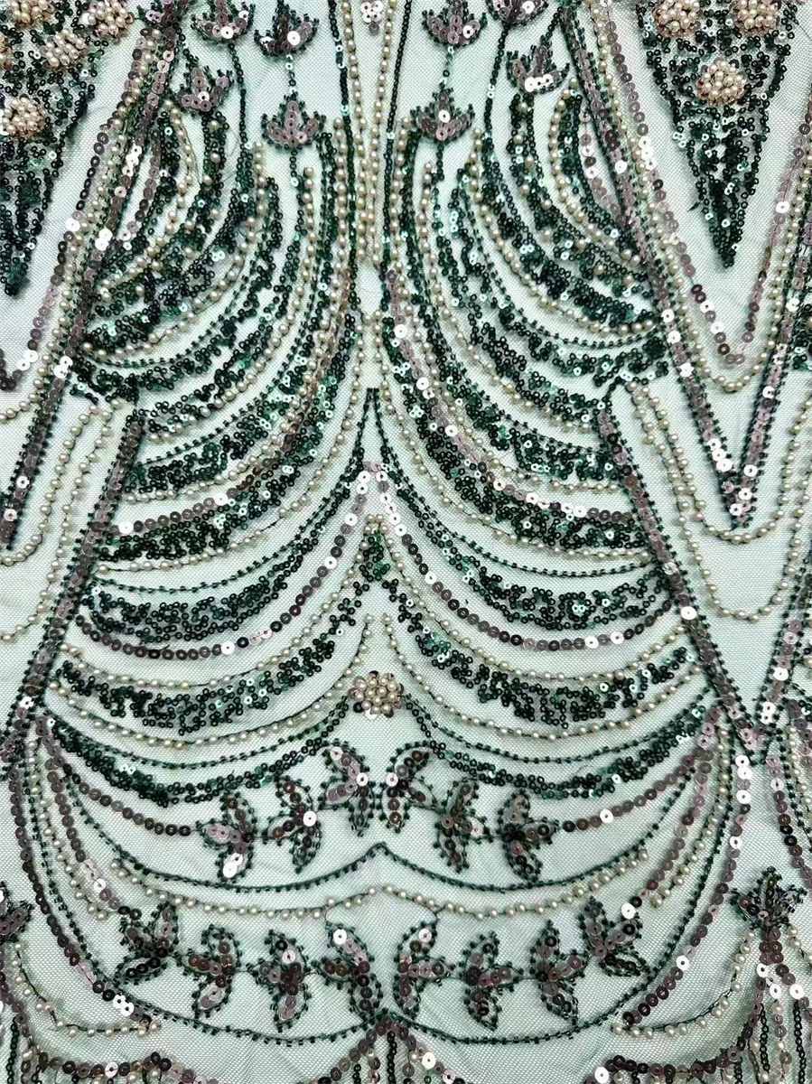 Beaded Tulle Fabric - 5 Yards | COD HN758