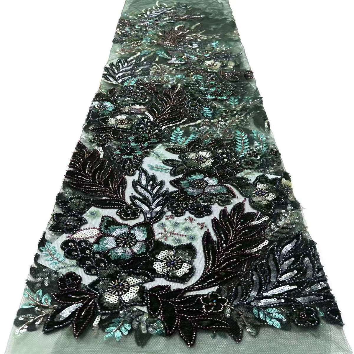 Beaded Tulle Fabric - 5 Yards | COD HN760