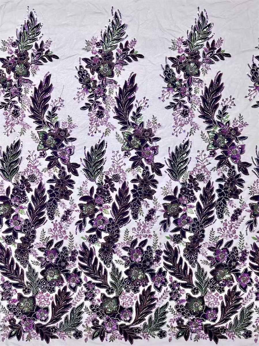 Beaded Tulle Fabric - 5 Yards | COD HN760