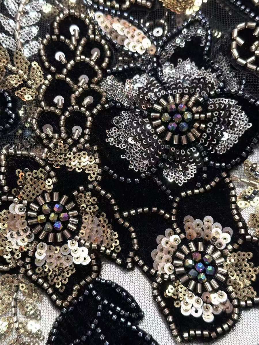 Beaded Tulle Fabric - 5 Yards | COD HN760