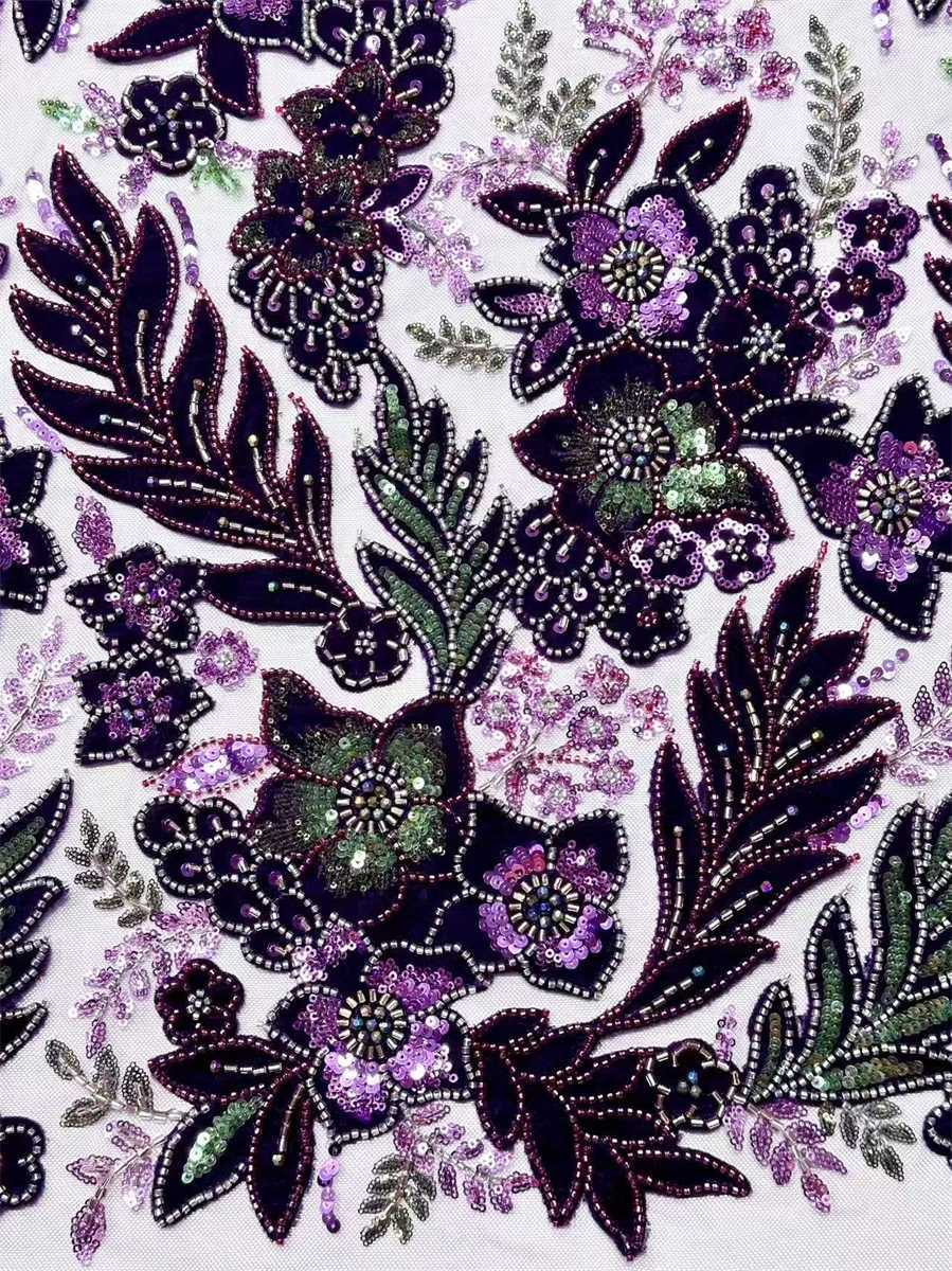 Beaded Tulle Fabric - 5 Yards | COD HN760